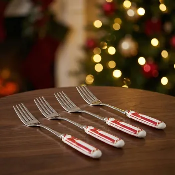 Příbor Vánoční vidličky EASY LIFE červené 4 ks