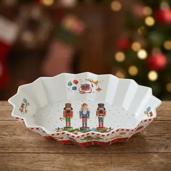 Oválná vánoční etažér EASY LIFE NUTCRACKER 25 × 17 cm vícebarevná