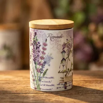 Dóza na potraviny Kuchyňská dóza s víkem ROMANTIC levandule 650 ml 14,5 cm