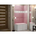 Botník MOB 84 x 186 x 44 cm bílá, růžová