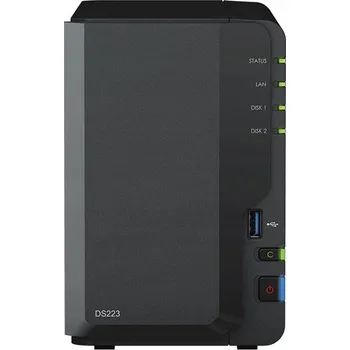 Synology NAS server DS223 (bez HDD) 2 GB RAM, 4x1,7 GHz, 1x GbE, 3x USB