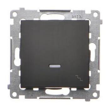 vypínač Schodišťový vypínač Klasik, Zápustný Kontakt Simon černý DW6AL.01/49