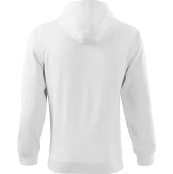 Pánská mikina BEZPOTISKU / bez potisku - Mikina s kapucí na zip trendy zipper - S ( Bílá )