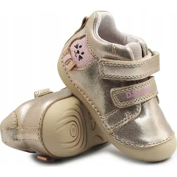 Dívčí tenisky Botičky pro holčičky na podzim s kočičkou DD STEP Champagne 23