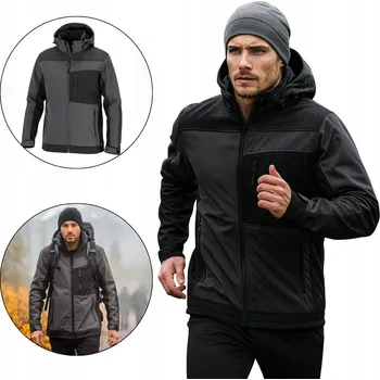 PÁNSKÁ SOFTSHELLOVÁ 4-WAY STRETCH VODĚODOLNÁ SPORTOVNÍ PRACOVNÍ BUNDA vel. 3XL