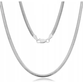 Náhrdelník DÁMSKÝ STŘÍBRNÝ NÁHRDELNÍK HAD PLOCHÝ MAGIC PÁSEK