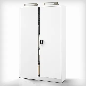 Policová skříň Nábytek PEGAS Bílá kovová kancelářská skříň na dokumenty JAN II, 1150 x 1850 x 400 mm