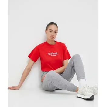 Bavlněné tričko New Balance WT31551TRD červená 33X, vel. L