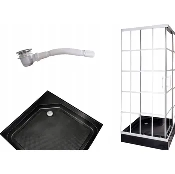 Sprchový kout Toule Toule24 - čtverec s posuvnými dveřmi 90 x 90 cm