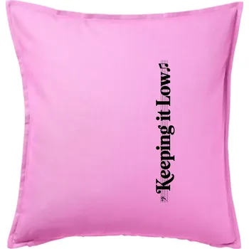 Polštář KEEPING IT LOW NA VÝŠKU - basový klíč - Polštář 50x50 - 50x50 - Pouze potah ( Růžová )