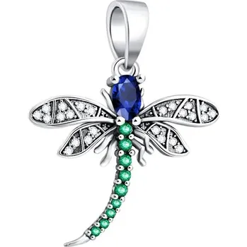 Přívěsek Stříbrný přívěsek motýl vážka tulipán | přívěsek, šperk - B4597