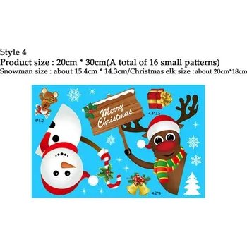 Vánoce Vánoční elektrostatické samolepky na okno vločky | vánoční samolepky, zimní dekorace - style 4