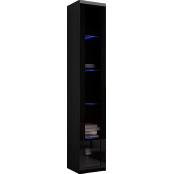 Komoda Skříňka černá s třpytkami 180 x 40 x 30 cm Veneti