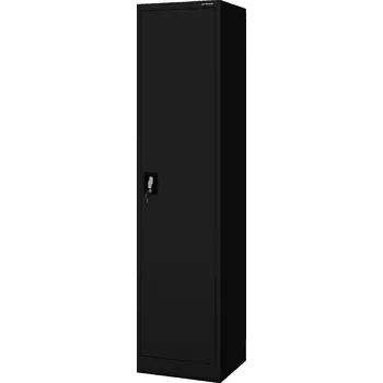Jan Nowak Kancelářská kovová skříň na dokumenty ALEX, 450 x 1850 x 400 mm, černá