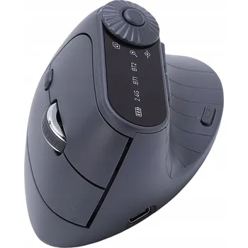 Myš Vertikální bezdrátová myš s 8 tlačítky, 2400 DPI, ergonomická