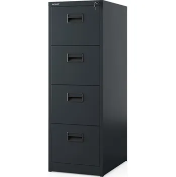 Kartotéka Nábytek PEGAS Kovová kartotéková skříň SARA V4, 460 x 1320 x 620 mm, antracitová