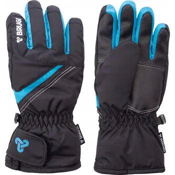 Rukavice DĚTSKÉ LYŽAŘSKÉ ZIMNÍ VODĚODOLNÉ RUKAVICE BRUGI 1AK1 VĚK 8-9 LET