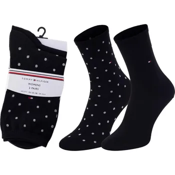 Pánské ponožky TOMMY HILFIGER PONOŽKY 2-BALENÍ Černá 35-38