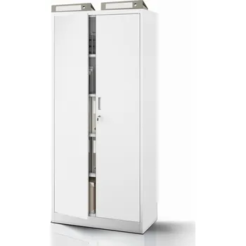 Policová skříň Nábytek PEGAS Kovová skříň JAN Compact 1750 x 800 x 400 mm, šedá