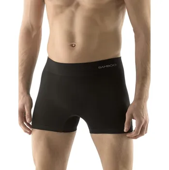 Boxerky Eco Bamboo Pánské boxerky s delší nohavičkou - černá - XL/XXL