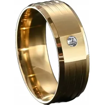 Prsten Zlatý Prsten s Diamantovým Zdobením Prsten Pečetní Ocel Ocel