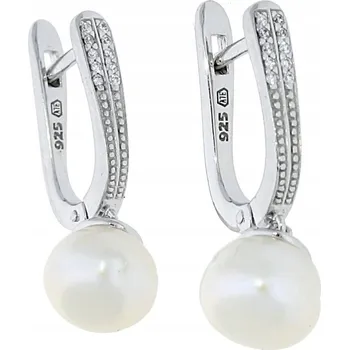 Náušnice Goldstore Stříbrné visací perlové náušnice Varianta: stříbrné náušnice