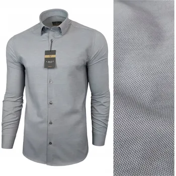 Pánská košile LAVIER koszula męska casual s dlouhým rukávem, slim bavlna, velikost M