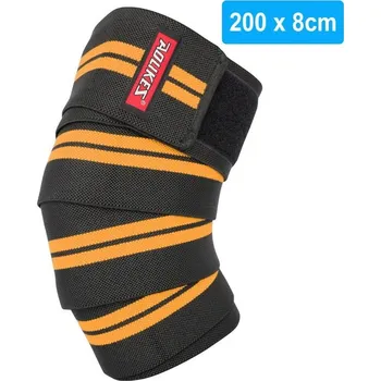 Elastická bandáž na koleno Aolikes pro posilování | bandáž, ortéza - 7164 Černá oranžová