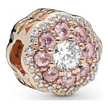 Přívěsek Přívěsek květina zirkony růžové zlato Rose Gold stříbro 925