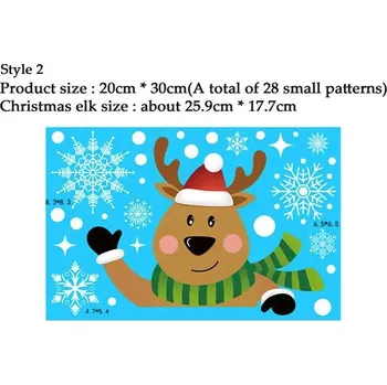 Vánoce Vánoční elektrostatické samolepky na okno vločky | vánoční samolepky, zimní dekorace - style 2