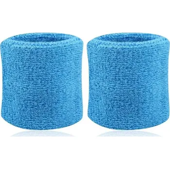 Bavlněné potítko na zápěstí Quick Dry | sportovní potítko, zápěstní bandáž - NEBESKÁ MODRÁ