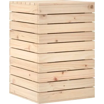 Koš na prádlo Dřevěný koš na prádlo z borovice, 44 x 44 x 66 cm, neošetřený