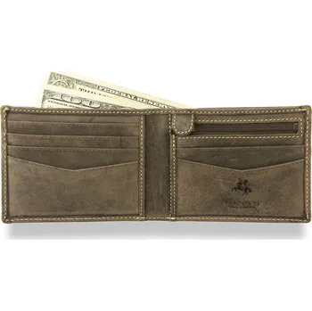 Peněženka Visconti peněženka z pravé hovězí kůže hnědá - muž