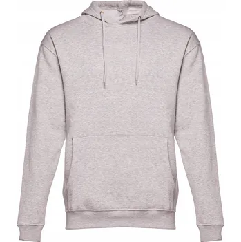 Pánská mikina Módní teplá tepláková mikina HOODIE klokanka s kapucí šedá XS