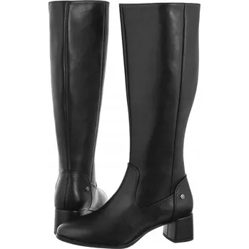 Dámské kozačky Maciejka dámské kozačky ke kolenům na blokovém podpatku, velikost 38