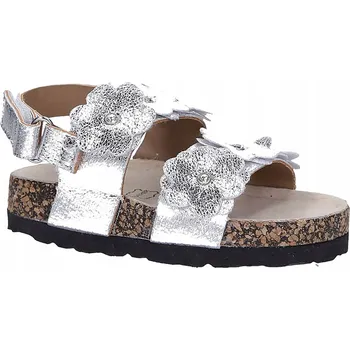 Dívčí sandály Casu dětské sandály eko kůže šedé, velikost 24