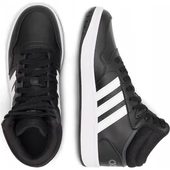 Dámské tenisky Adidas chlapecké tenisky černé HOOPS MID 3.0 K GW04
