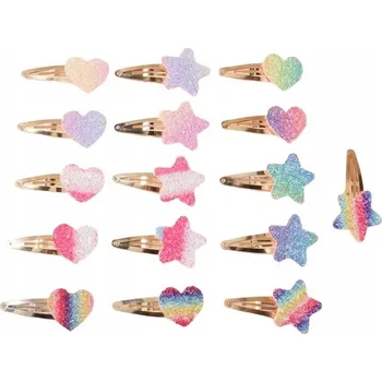 SADA KUSŮ SPONK DO VLASŮ SRDÍČKA HVĚZDAMI