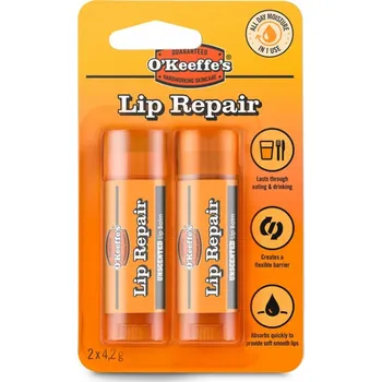 Péče o rty O'Keeffe's Balzám na rty - 4,2 g regenerační Bez parfemace - 2 ks