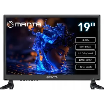 Televizor TELEVIZE 19 PALCŮ LED HD DVBT IPS NAPÁJENÍ 12V DO AUTA, KARAVANU, NA CHATU, DO HOTELU