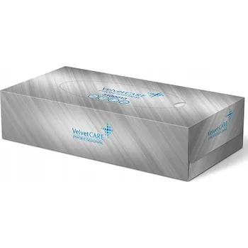 Papírový kapesník Hygienické kapesníčky Velvet Care BOX 100 kusů, 2vrstvé, bílé, celulóza