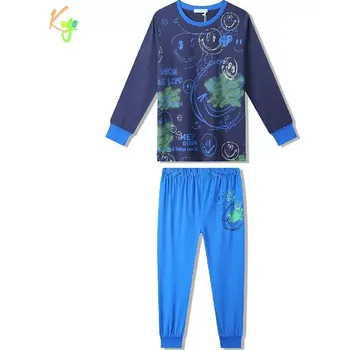 Chlapecké oblečení Chlapecké pyžamo Kugo MP5891 tmavě modré (Bavlněné pyžamo pro kluky v junior velikostech)