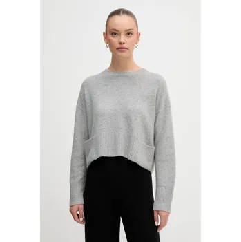 Dámský svetr Svetr s příměsí vlny United Colors of Benetton šedá barva, 126WD10E4 90X, vel. XL