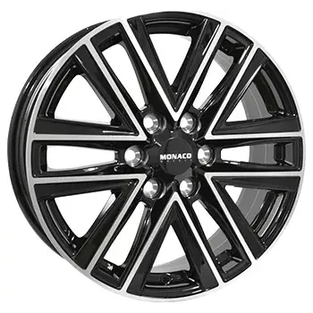 Alu kolo Alu kola MONACO WHEELS VT1, 17x6.5 6x120 ET49, černá lesklá + leštění (zátěžová)
