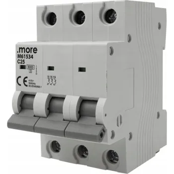 Jistič Jistič 6kA 3P Typ C 25A 415V pro lištové propojení typu U