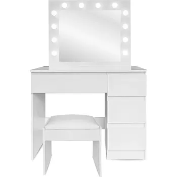 Toaletní stolek Toaletní Stolek Aga bílý lesk 94 x 140 x 43 cm