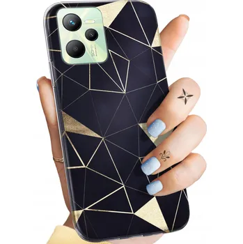 Pouzdro na mobilní telefon Hello Case pro Realme C35 se zlatým Zadní Kryt