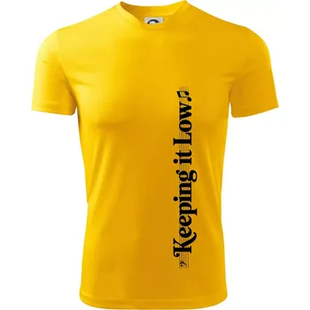 Chlapecké tričko KEEPING IT LOW NA VÝŠKU - basový klíč - Dětské triko sportovní (dresovina) - 146 cm/10 let ( Žlutá )