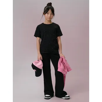 Dívčí oblečení Dívčí tričko 4F bavlněné černé, velikost 146 (10-11 let)