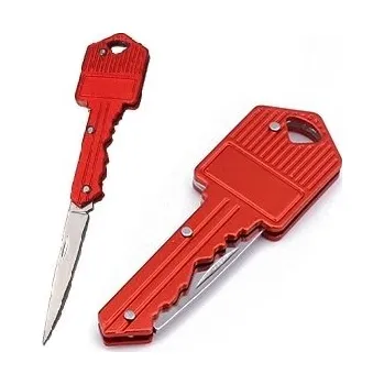 KLÍČ PŘÍVĚSEK NA KLÍČE NŮŽ NŮŽ SKLÁDACÍ NŮŽ KLÍČ ČERVENÝ